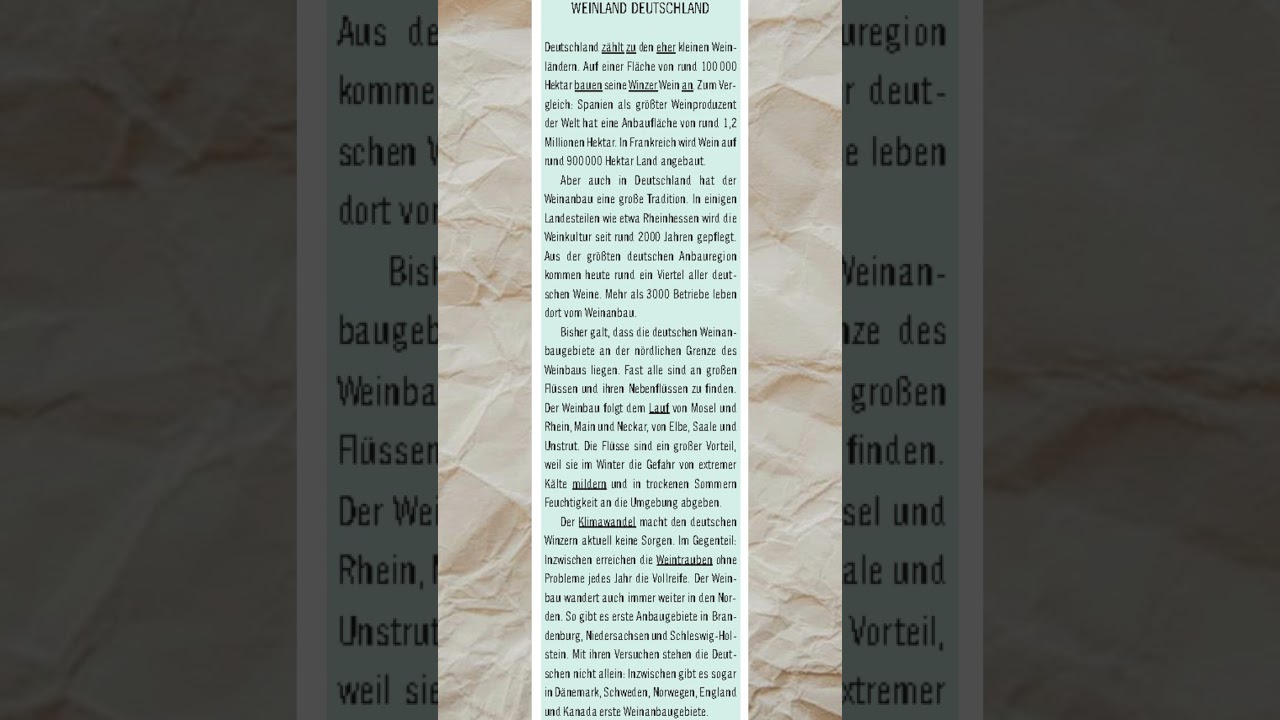 Short German article to learn German  Kurz-Artikel   