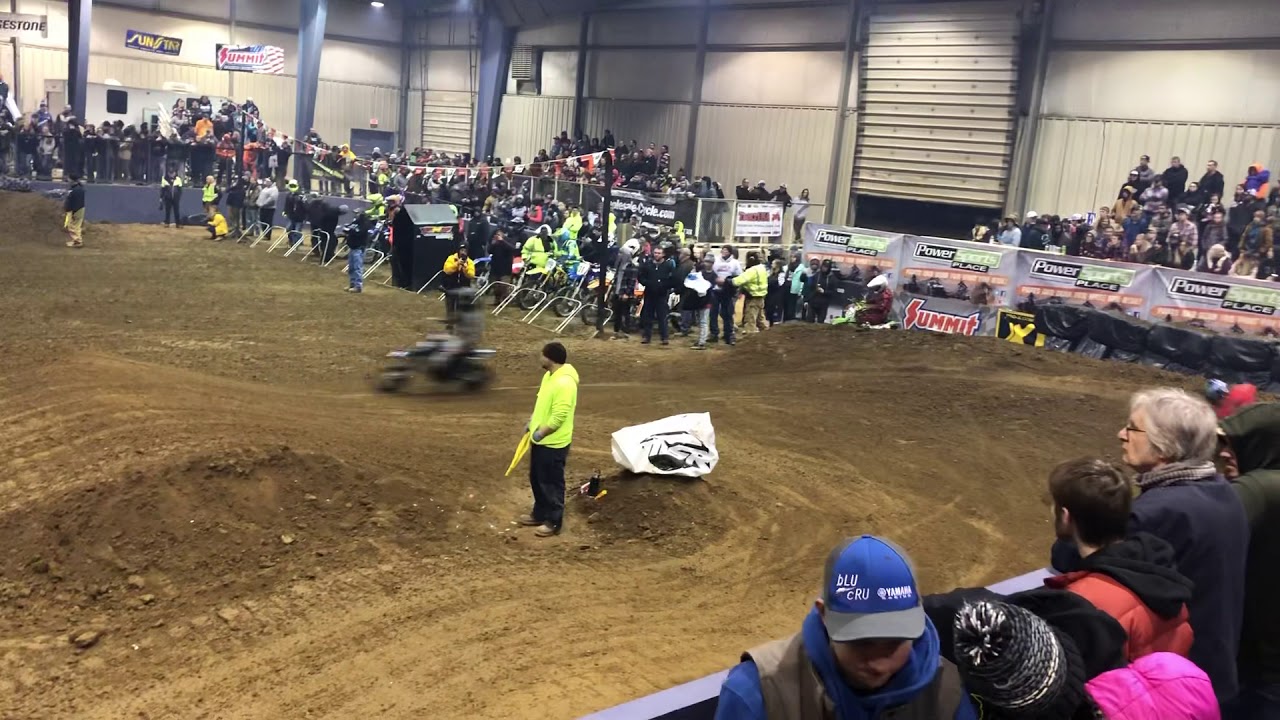 Piranha Pit Bikes Daytona 190  Zach Ames second. 12” open, main event. 2/23/2019. Summit indoors mx.