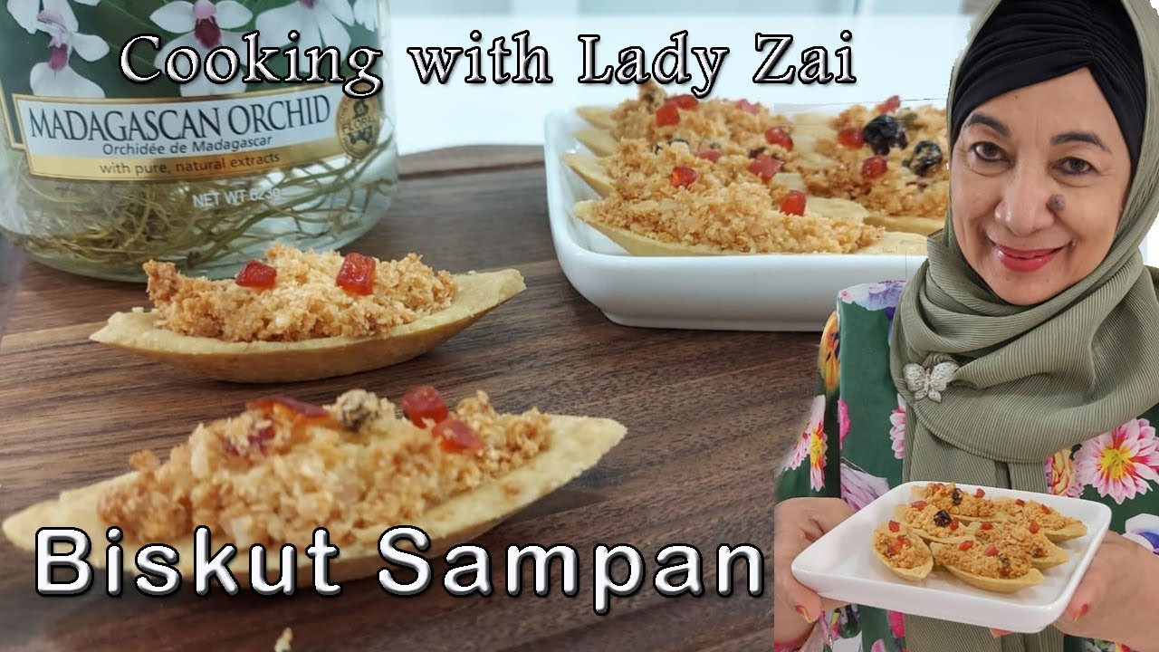 Recipe Biskut Sampan Cookies (translated to English, Chinese, Arabic)