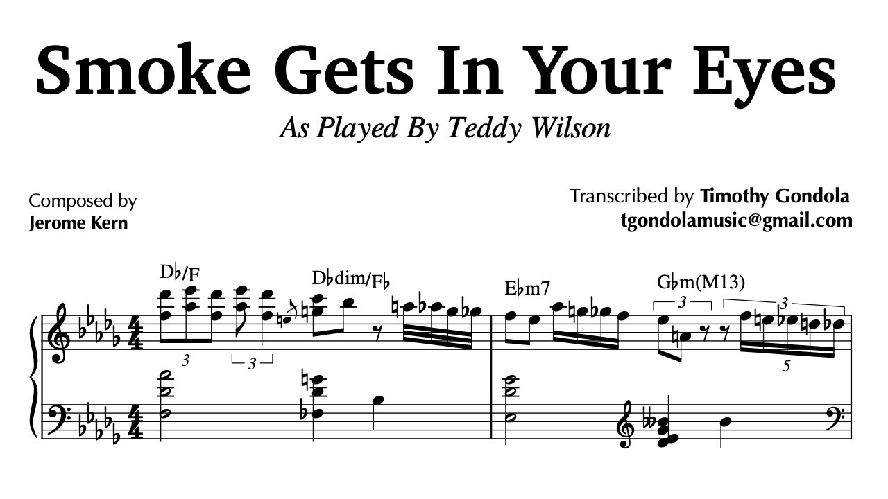 Piano Legend Teddy Wilson plays Smoke In Your Eyes