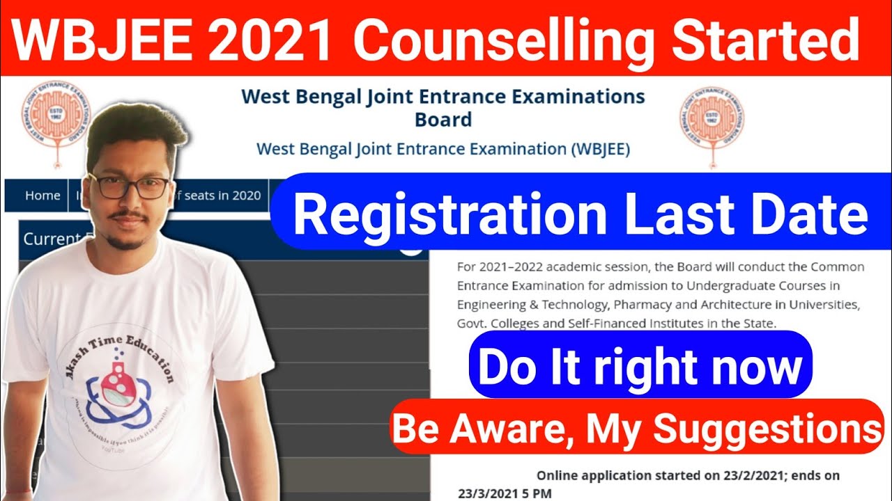 WBJEE 2021 Counselling Registration Last Date Announced | Be Aware, Register Yourself Now