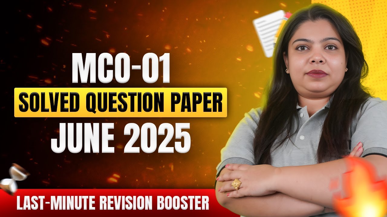 MCO-01 Question Paper June 2025 Solved | MCO 1 Question Paper Don&rsquo;t Miss Top Questions