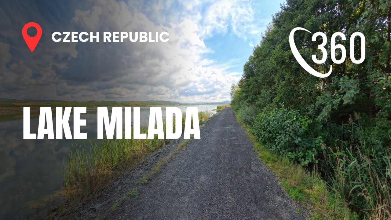 🌊 Walking Around Lake Milada in 360° | Czech Republic 🌿