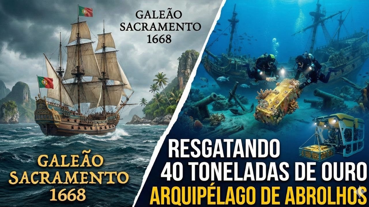 Galeão Sacramento (Naufrágio 1668): Resgatando 40 Toneladas de Ouro do Arquipélago de Abrolhos