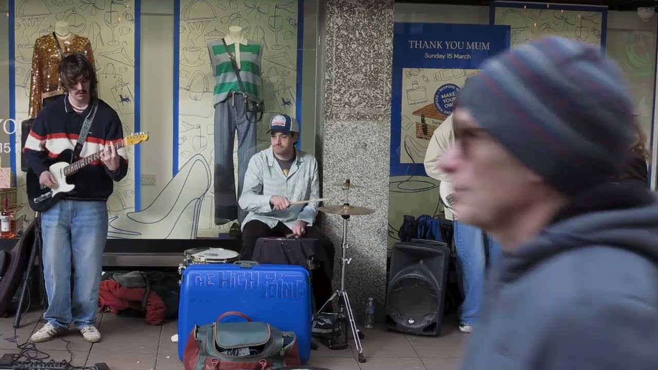 The High Points cover of 'September' live on the street in Norwich.
