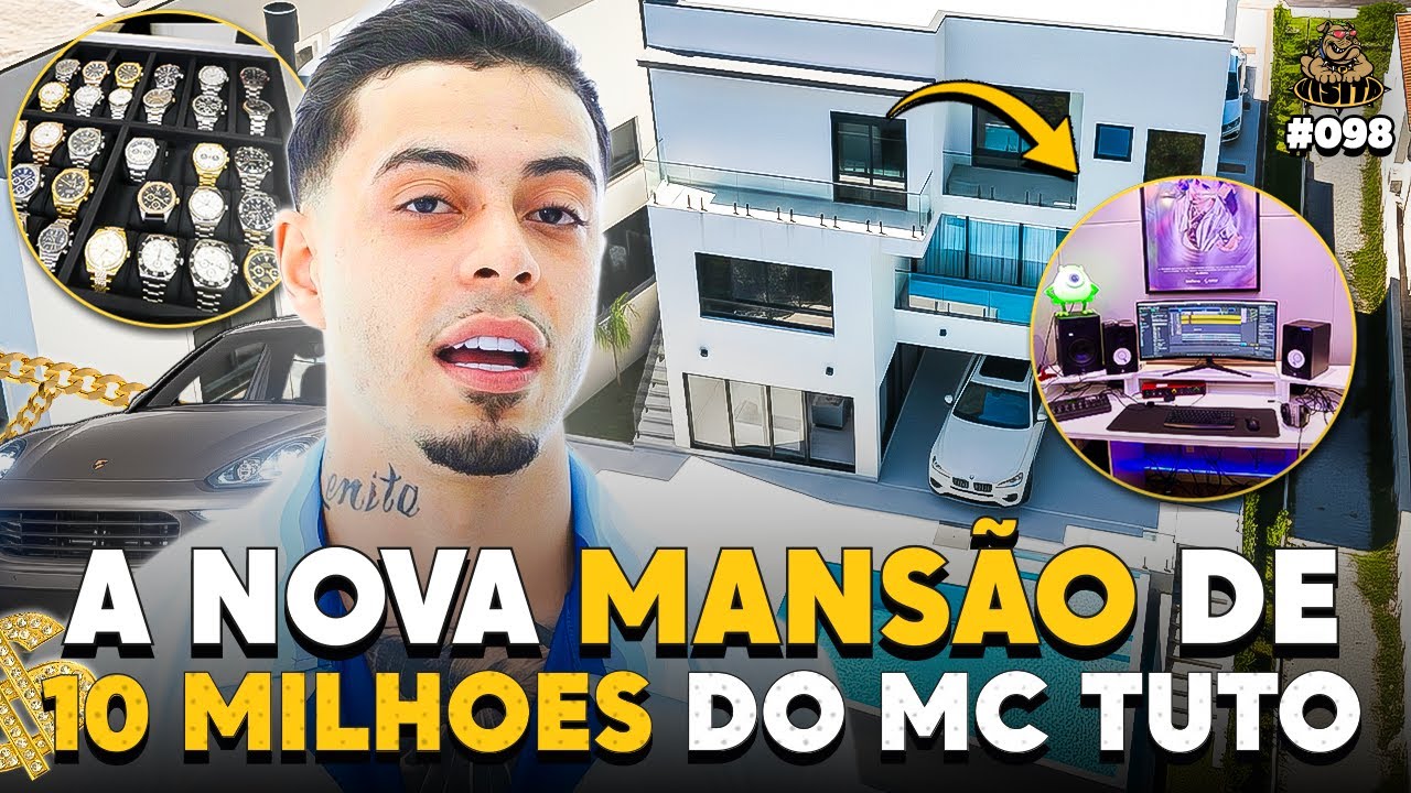 COMO É A MANSÃO DO INDICADO AO GRAMMY MC TUTO - Podpah Visita #98