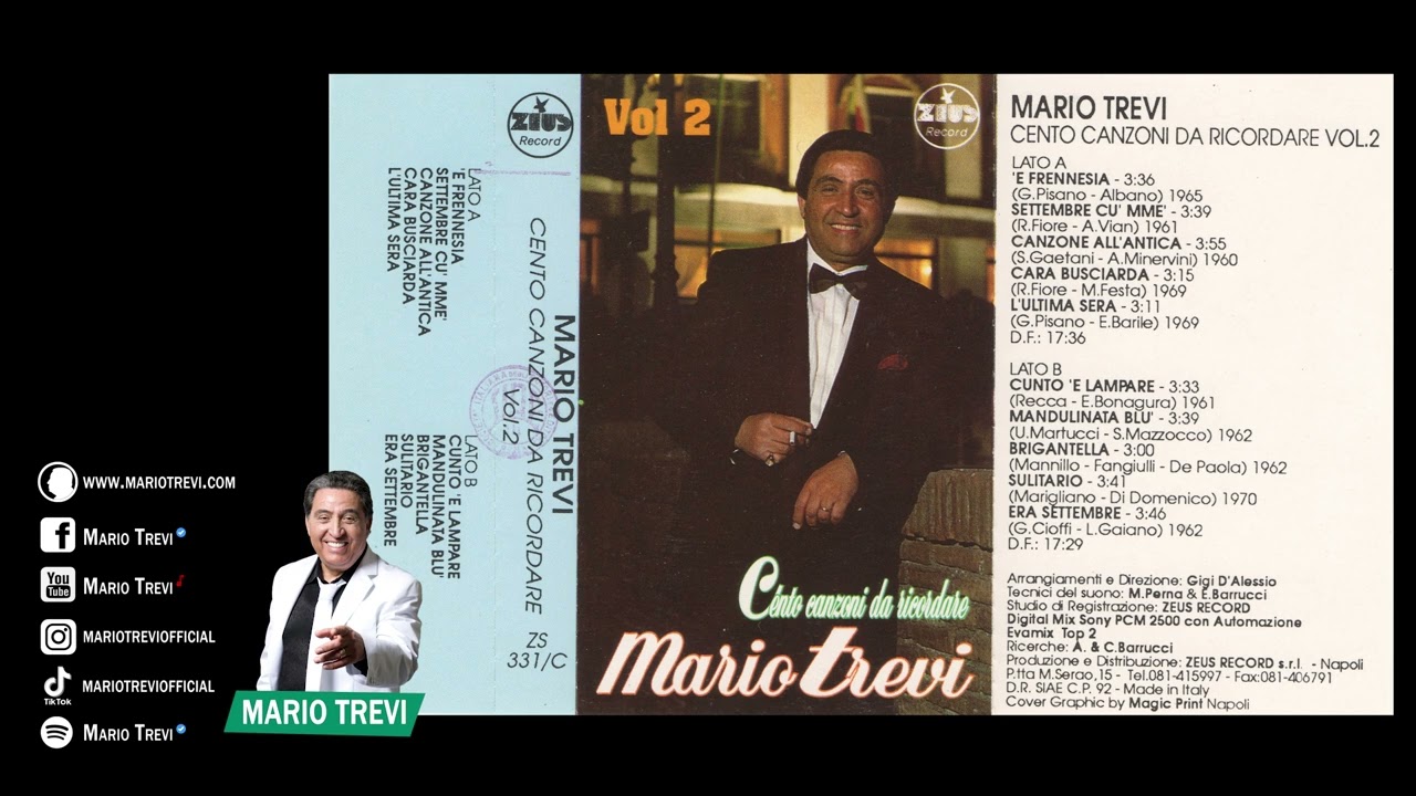 1992 - MARIO TREVI - Cento canzoni da ricordare, vol. 2 (album completo)