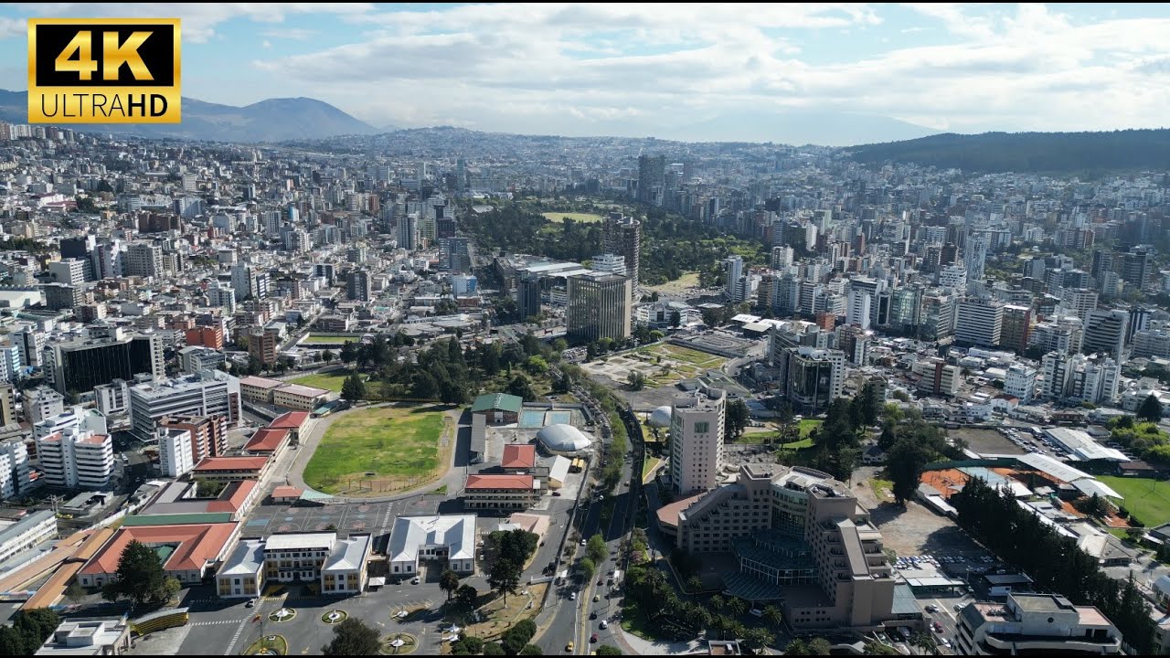 🛸 Spectacular 4K Drone View of Quito, Ecuador: La Mariscal, Marriott Hotel & Beyond