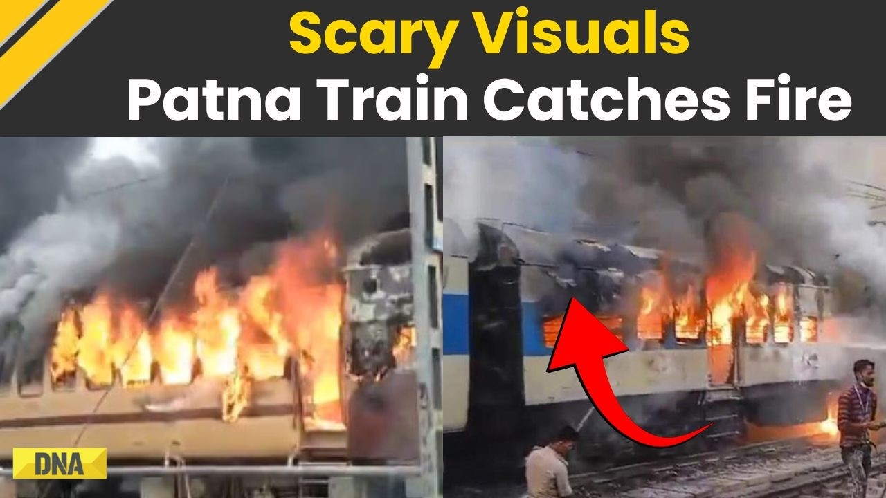Bihar News: Horrific Visuals Emerges After Passenger Train Catches Fire In Bihar