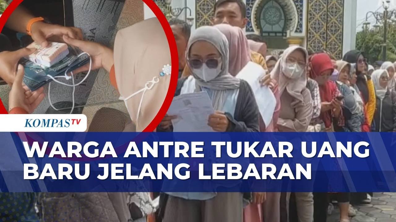 Mengular! Warga Madiun Antre Tukar Uang Baru Lewat Kas Keliling BI Jelang Lebaran | SAPA PAGI
