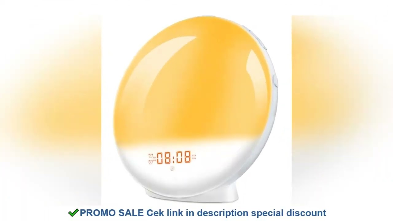 Sunrise Alarm Clock Wake Up Light Clock Sunrise/Sunset Simulation Digital Clock with Night Light FM