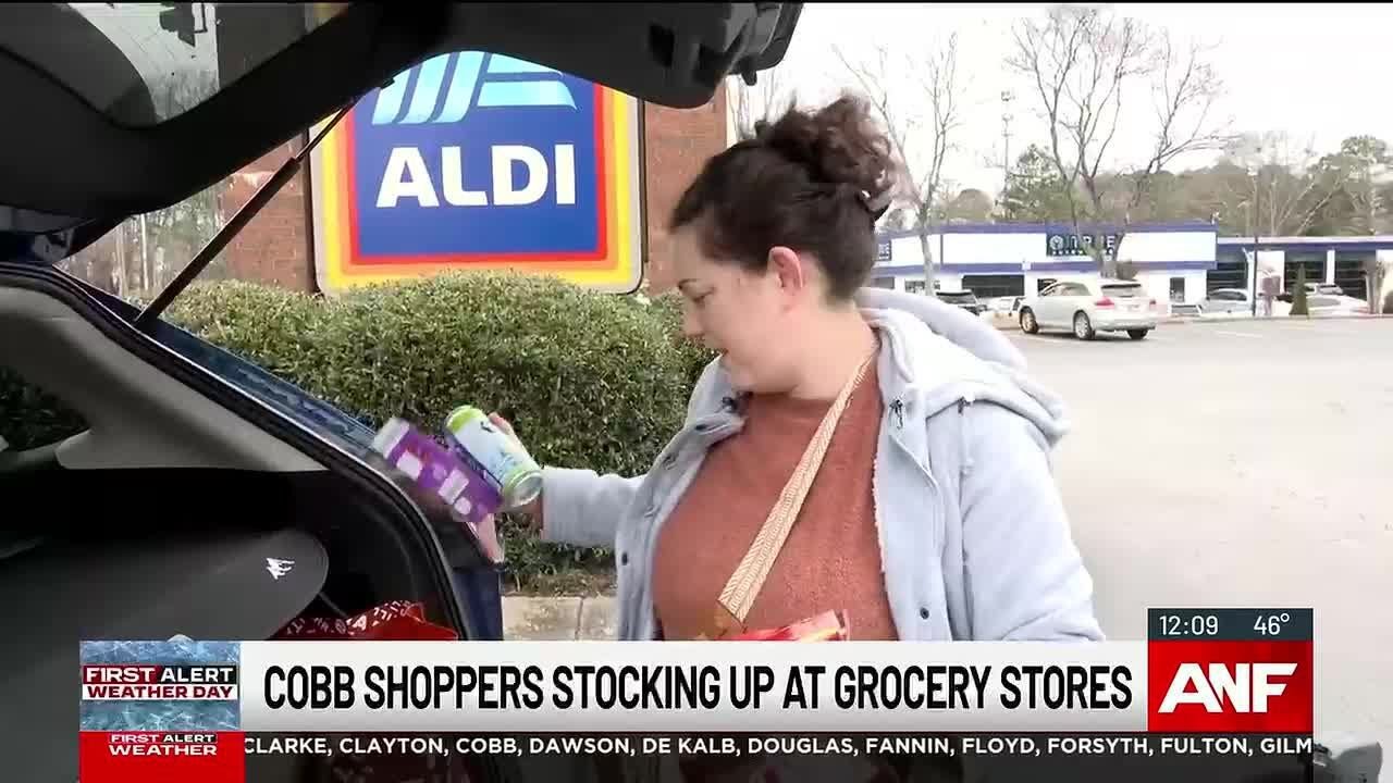 Cobb County shoppers stocking up at grocery stores