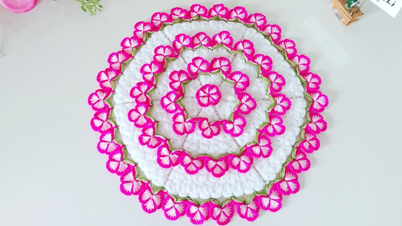 AÇELYA ÇİÇEĞİ LİF MODELİ 🌸Knitted Azalea Flower (Tasa 👉 orgu.severlerr27)-   @sevilayuysallifleri