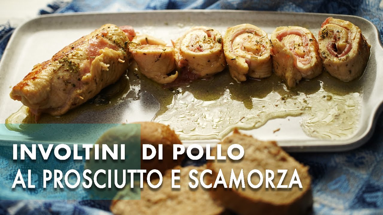 Involtini  di pollo al prosciutto e scamorza | chicken roulade with ham