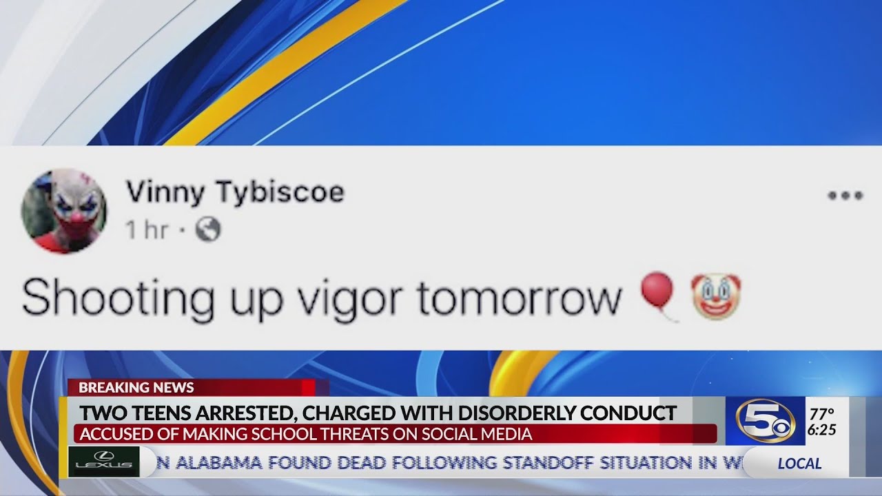 Two teens arrested for Halloween threats