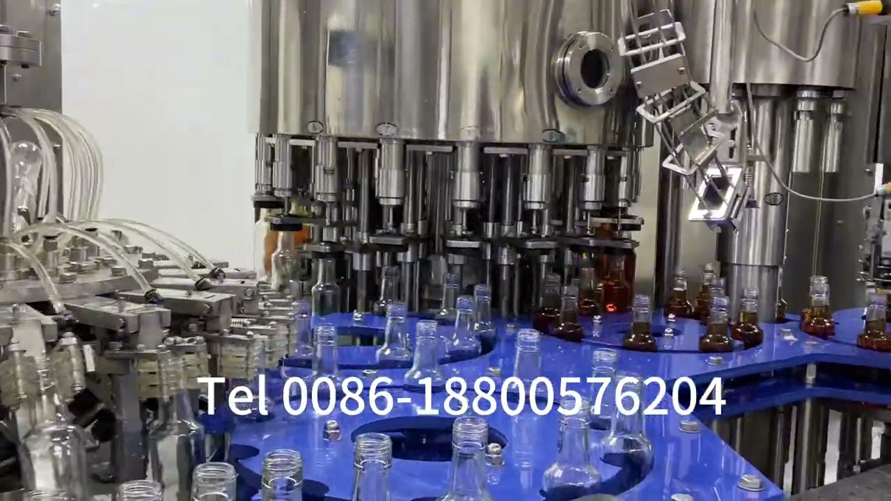 18-18-6-6 glass bottle liquor filling machine 