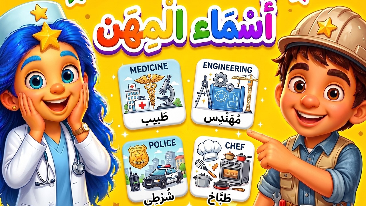 🧑‍⚕️👩‍🏫 أسماء المهن للأطفال تعلّم مع دارجة كيدز |🧑‍⚕️👩‍🏫 Jobs Names for Kids Learn with Darija Kids