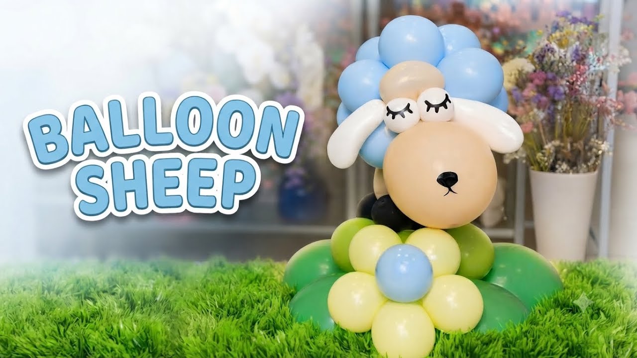 Balloons sheep. How to make. Easy way. Tutorial