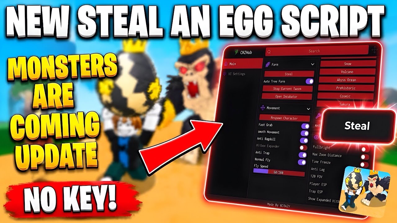 [БЕЗ КЛЮЧА] НОВЫЕ скрипты для кражи яиц! (Roblox) | 🥚 АВТОМАТИЧЕСКАЯ КРАЖА ЯИЦ + БЫСТРЫЙ ЗАХВАТ +...