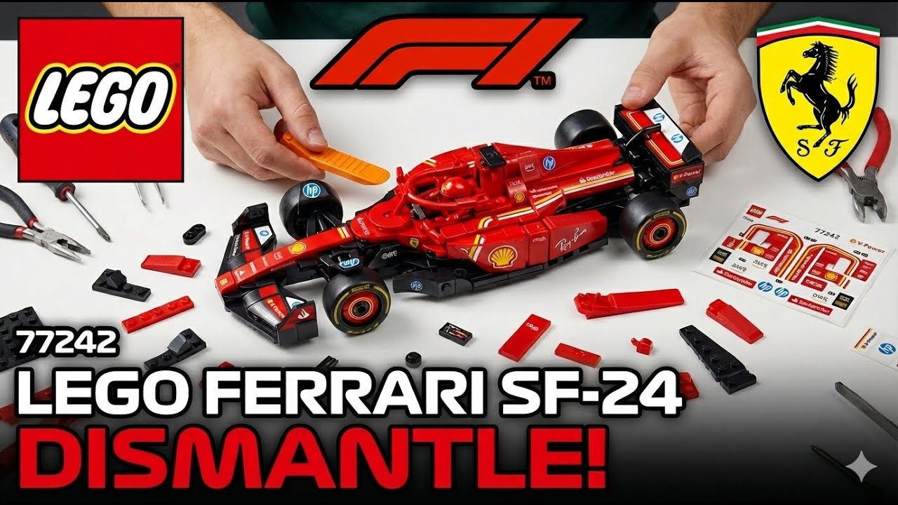 Dismantling a Lego 77242 Ferrari SF-24 F1