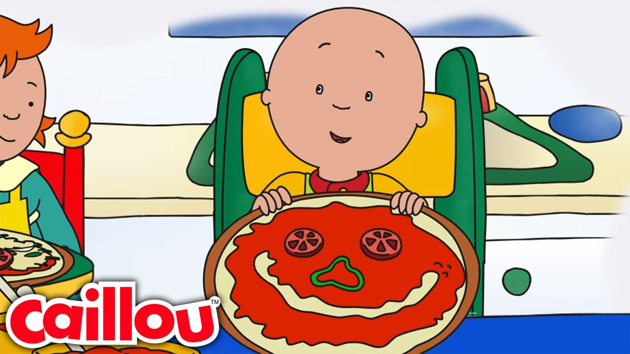 Caillou cocina una pizza | Caillou Español - WildBrain | Caricaturas para niños