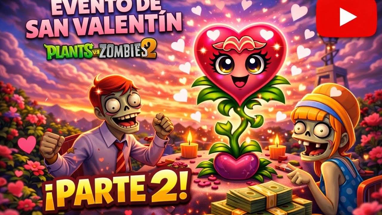 ¡¿PEOR QUE LA PARTE 1?! 😱💔 San Valentín PvZ 2 PARTE 2: ¡El ataque de los Zombies ENAMORADOS! 🏹🧟‍♂️🔥