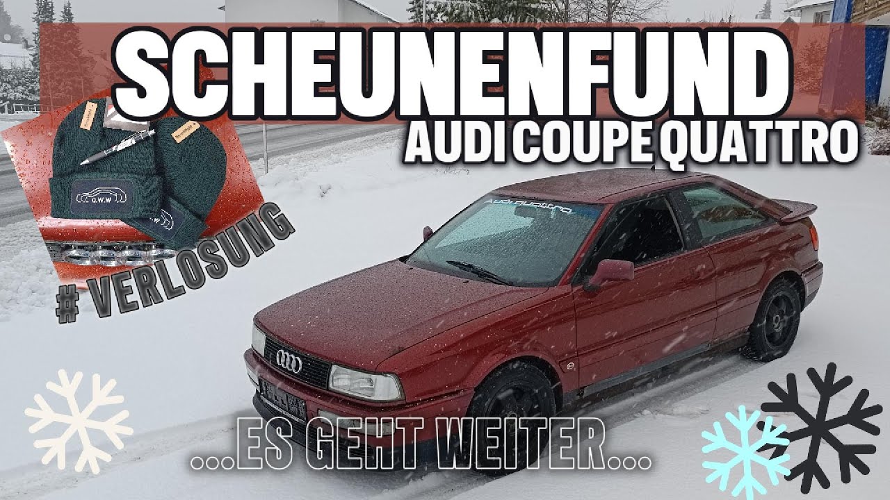 Audi Coupe Quattro Scheunenfund! WIRD DER 5.ZYLINDER STARTEN? VERLOSUNG Q.W.W MÜTZEN #audi #quattro