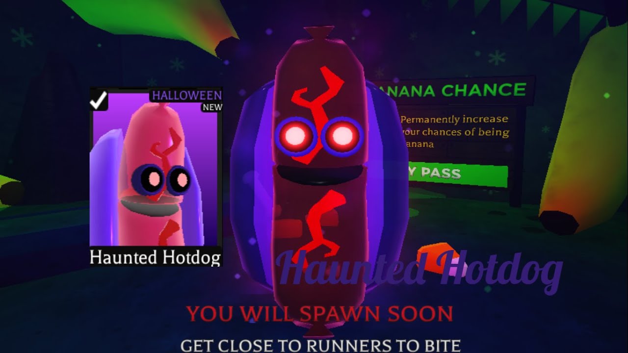 Roblox Banana Eats Part 663 New Haunted Hotdog Skin Unlocked!