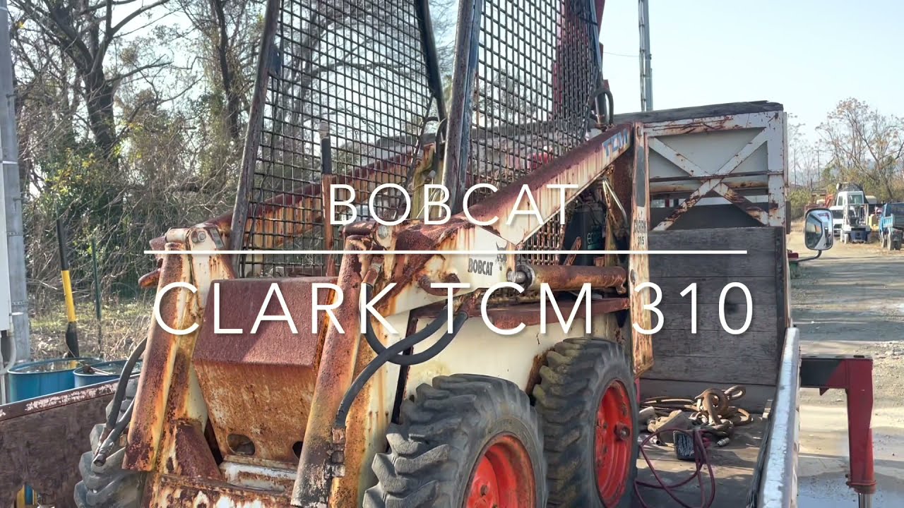 ヤフオクで落札したジャンクのボブキャットを動かして見る☆ BOBCAT CLARK TCM 310 315 ZB600C クボタ  ディーゼルエンジン