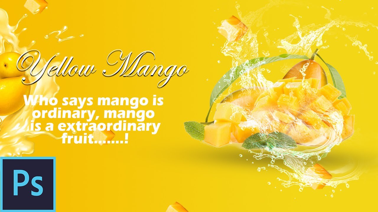 Mango Poster Design in Photoshop - Photoshop for Beginners Tutorial
