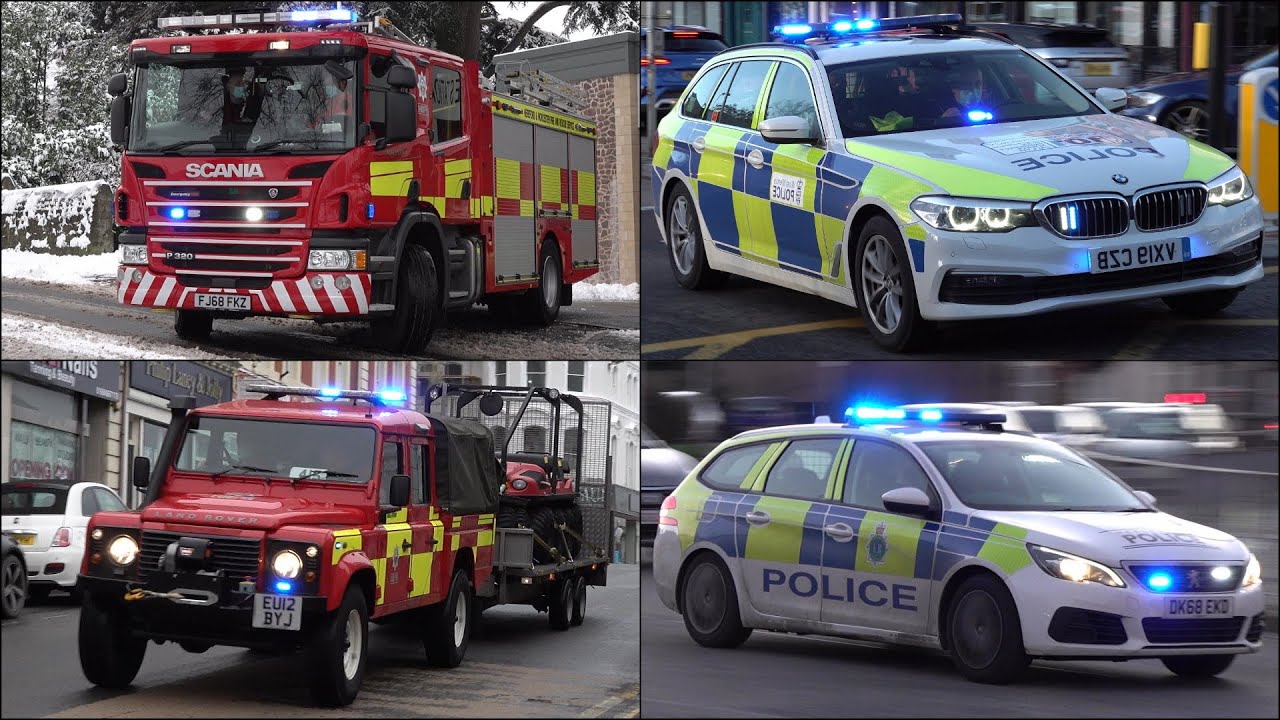 Fire Trucks, Police Cars and Ambulances responding: WINTER SPECIAL