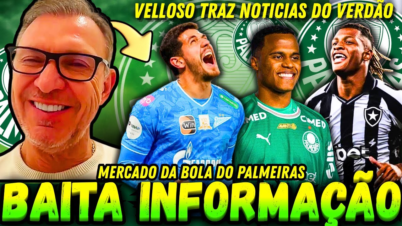 🚨VELLOSO MANDOU A REAL! NINO VEM PRO PALMEIRAS? | MERCADO SEGUE AGITADO | DANILO DE VOLTA NO VERDÃO?