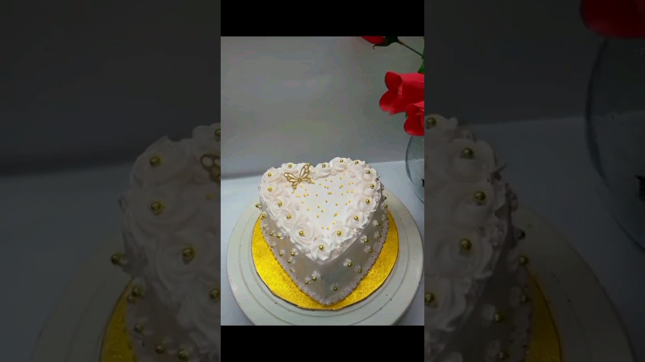 Heart shape cake 🤍 for beginners 🎂 #youtube #funny #entertainment #education #bento #bts #workout #g