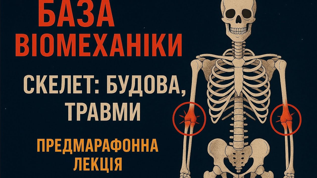 База біомеханіки: скелет, формування дисфункцій тощо/ ПРЕДМАРАФОННА лекція