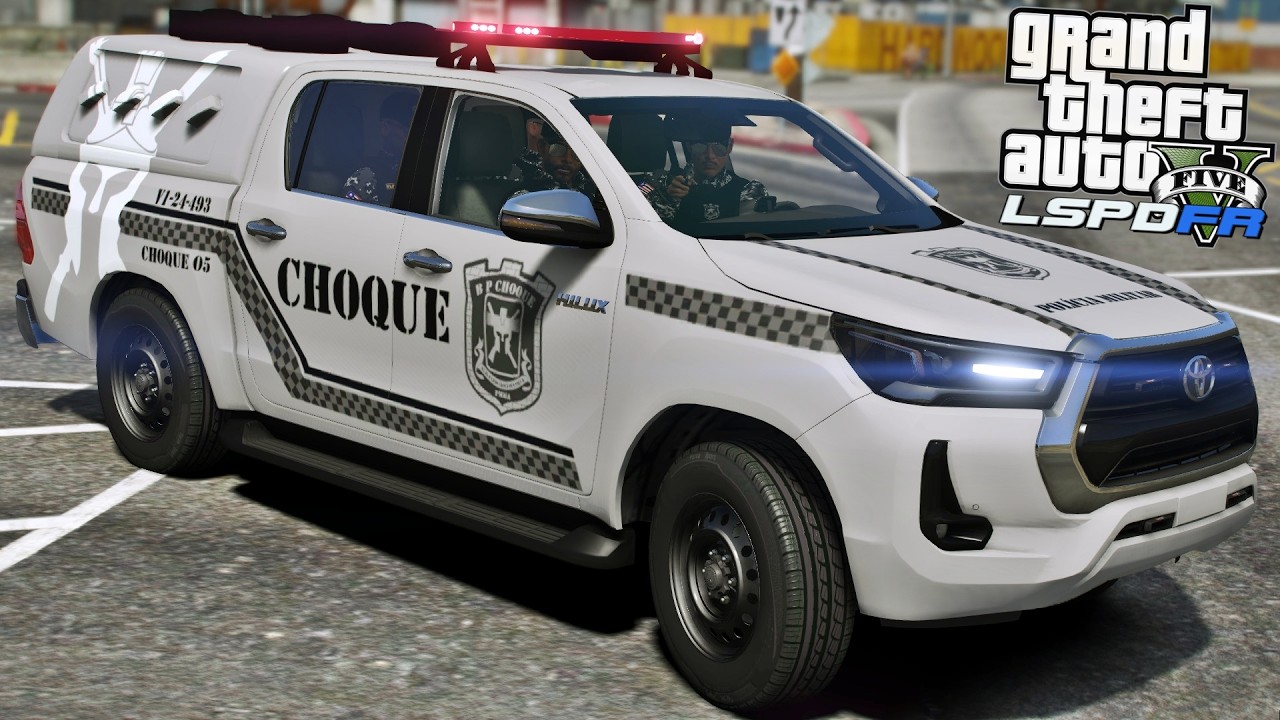GTA V PMMA - CRIMINOSOS EM FUGA TROCAM TIROS COM A POLÍCIA MILITAR | TOYOTA HILUX 2023 - CHOQUE PMMA