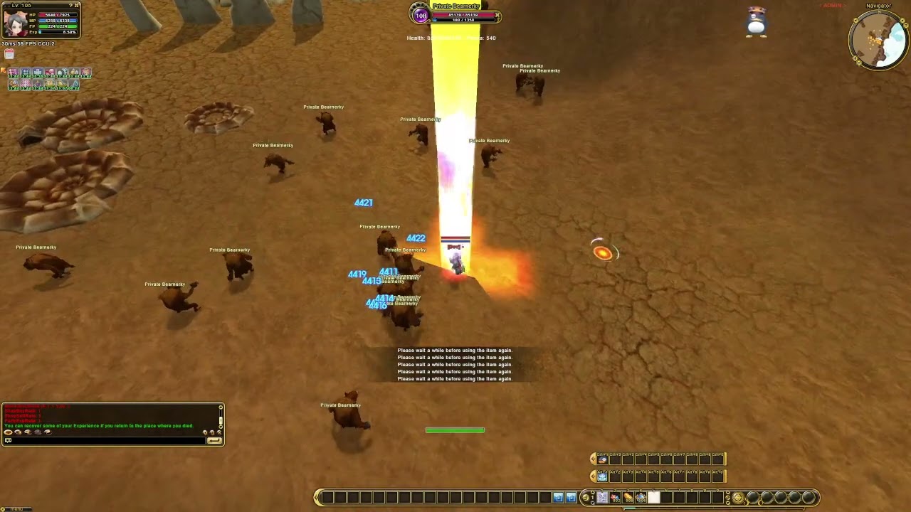 Flyff Universe- RingMaster Merkaba and Run AoE skill