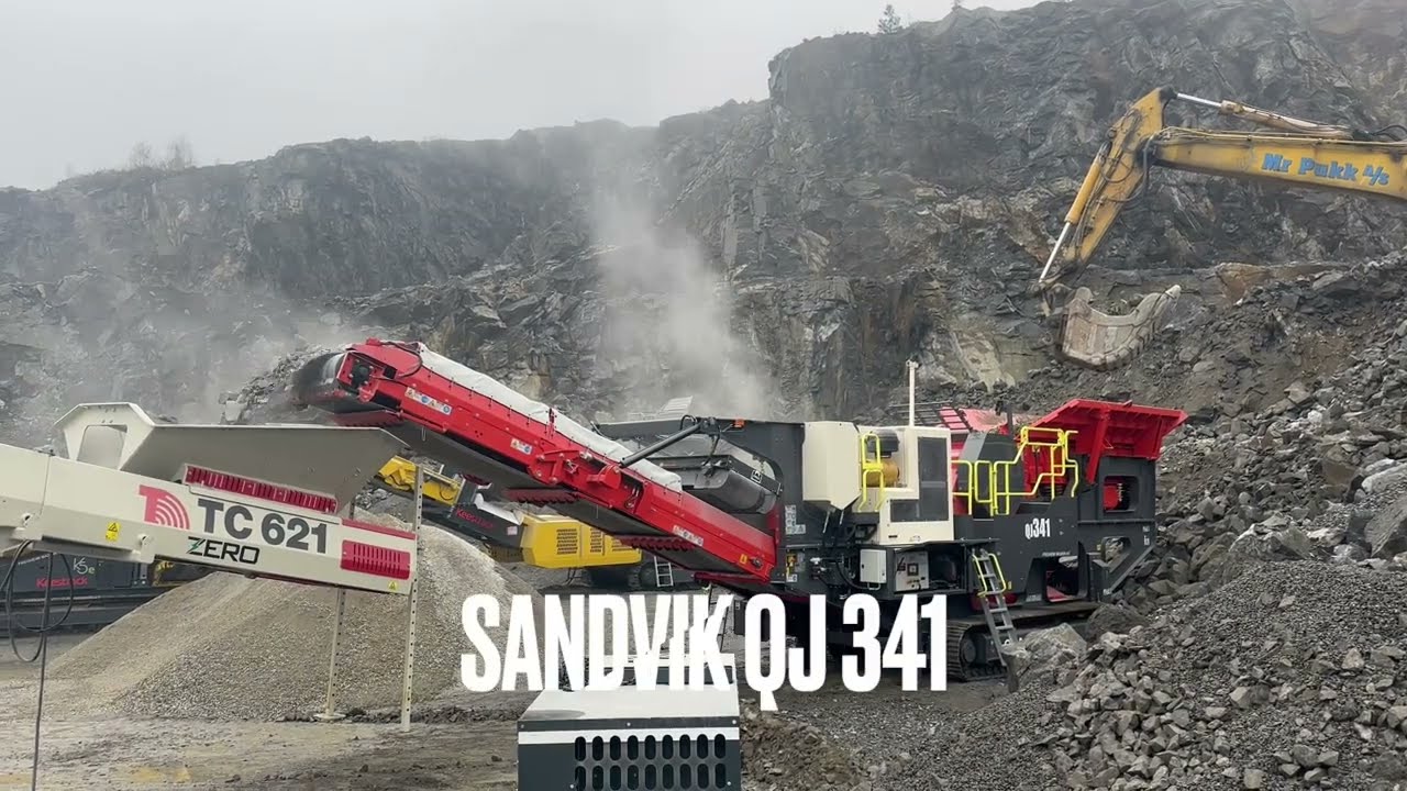 Sandvik QJ341,keestrack B7e & H6e. Jaw&cone crusher 4K action!