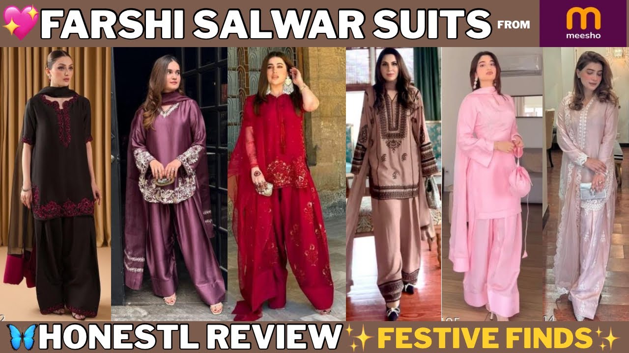 🦋Farshi Salwar Suit MEESHO Haul | Viral Suits #meesho #meeshohaul #farshishalwar #festiveseason 