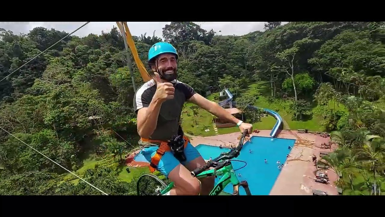 Waterfall rappel and skybike at Eco Musas in San Ramon, Costa Rica