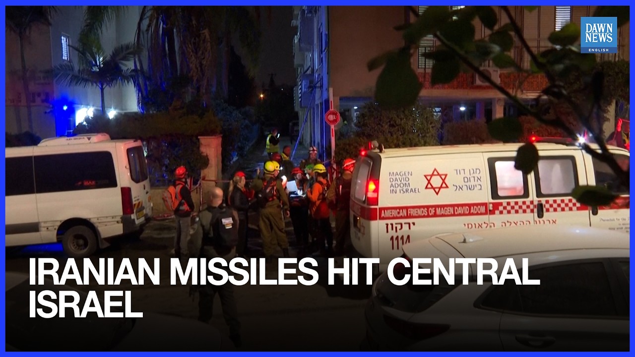 Emergency Responders Assess Damage After Iranian Missiles Hit Central Israel | Dawn News English