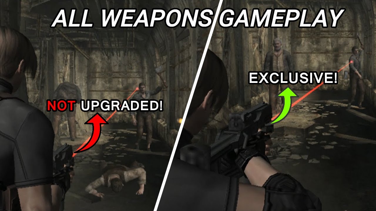 Resident Evil 4 All Weapons Comparisons + Damage Comparisons