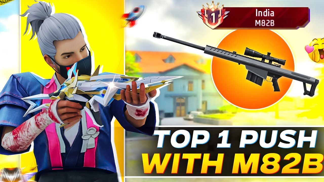 HOW TO GET TOP 1 TITLE IN M82B IN JUST 24 HOUR | SOLO WEAPON GLORY PUSH TRICKS |