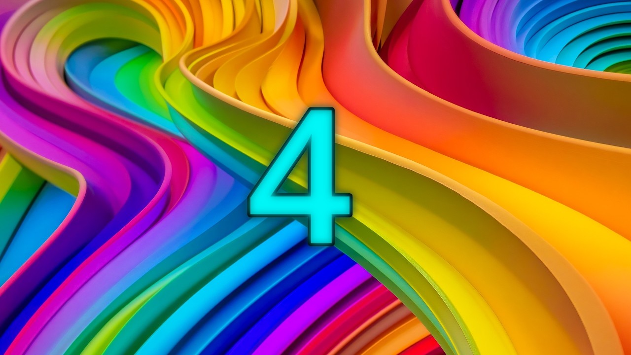 4 Second Countdown | Rainbow Colors