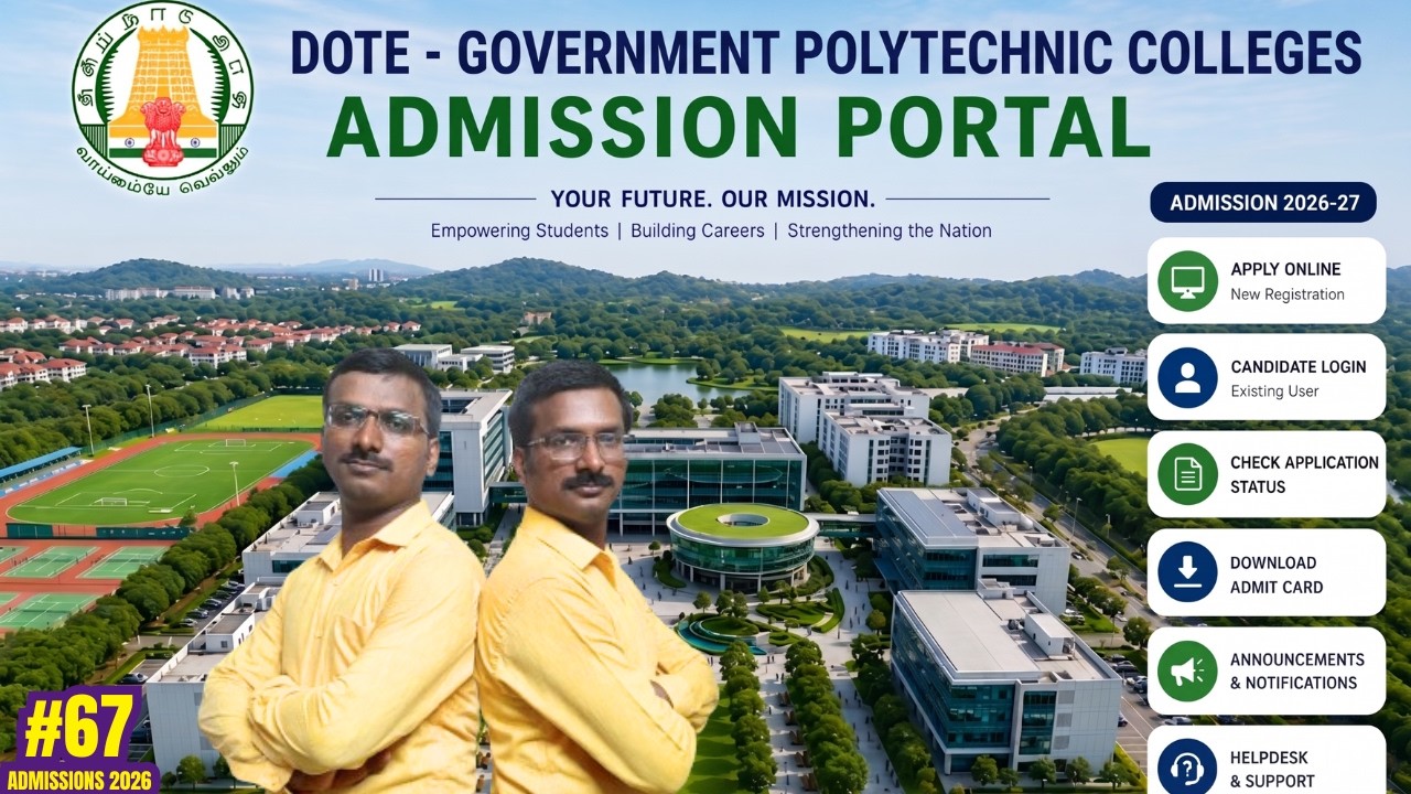 TN Govt Polytechnic Admission 2026-27 | How to Apply Online Step-by-Step? | tnpoly.in