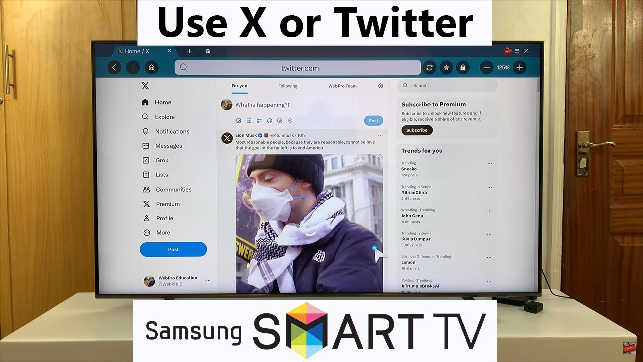 How To Use X / Twitter On Samsung Smart TV