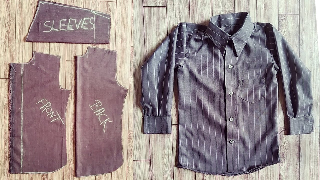 Boys Shirt Cutting  And Stitching Step By Step Full Tutorial 4-5 Years Baby Boy Shirt/ Parveen style