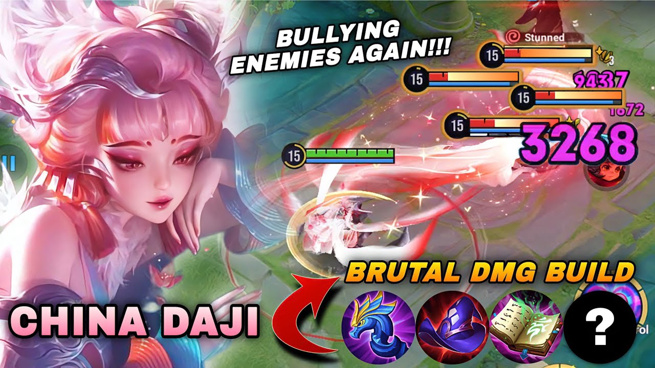 CHINA DAJI FARM LANE BULLYING ENEMIES AGAIN BRUTAL DAMAGE BUILD | DAJI BUILD & ARCANA HONOR OF KINGS
