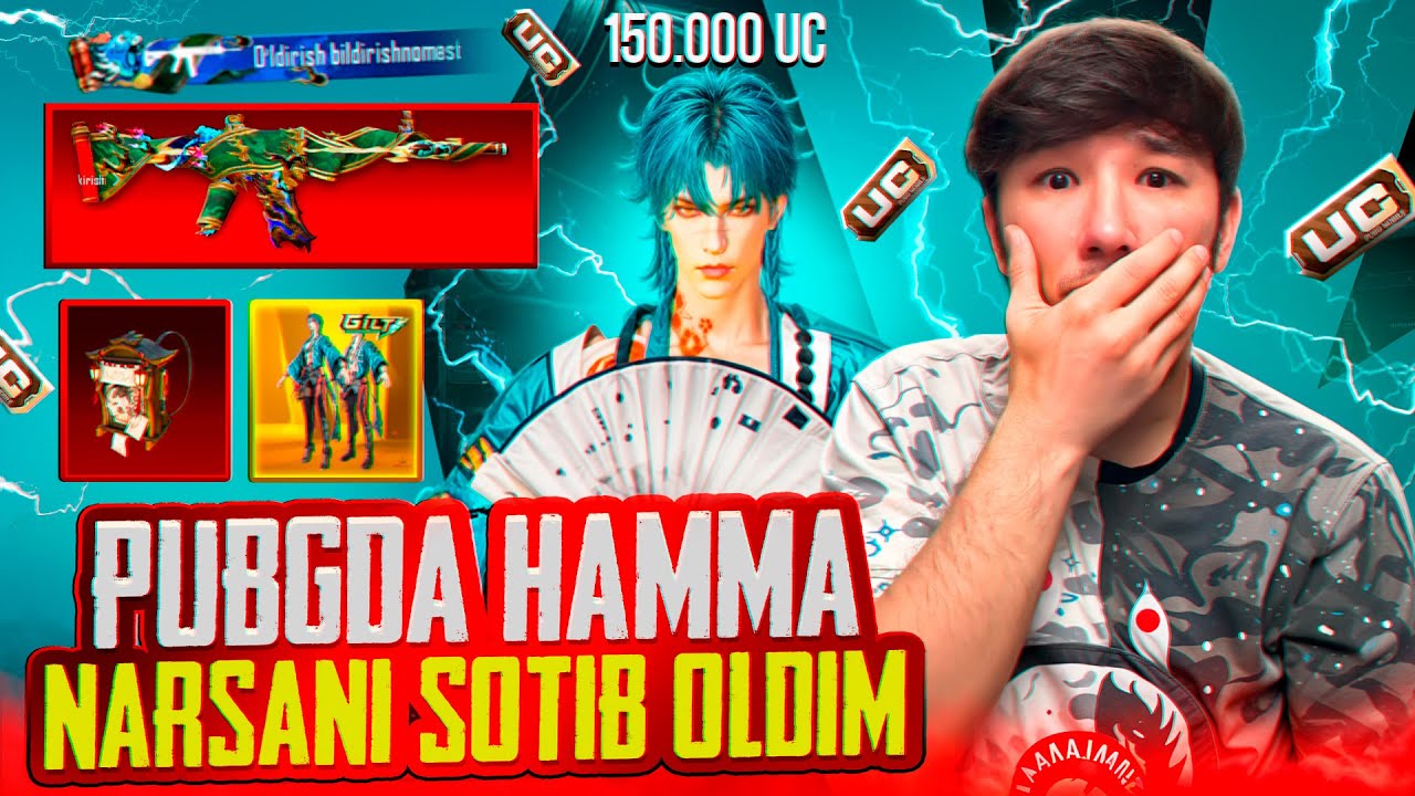 150.000UCGA PUBGDA HAMMA NARSANI SOTIB OLDIM PROSTA BOOOMBA🔥 ➤ - PUBG MOBILE