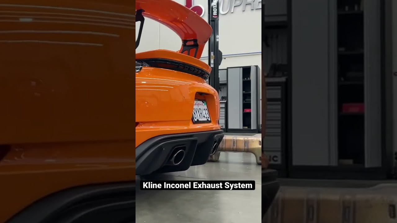 Kline Innovations Inconel Exhaust System startup Porsche Cayman GT4 718 Paint To Sample PTS