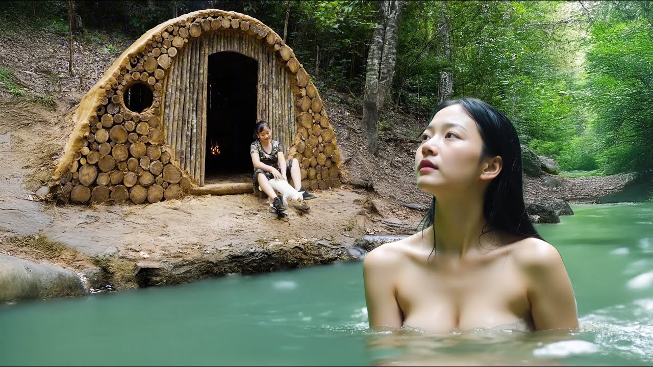Building a Hobbit-Style Dome House in the Deep Forest | Crafting Wild Chicken Traps